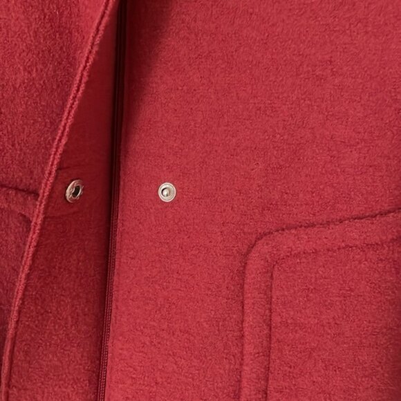 Talbots Red Italian Wool Pea Coat, Size S - Picture 4 of 11